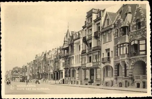 Ak Middelkerke Westflandern, Coté est du Kursaal