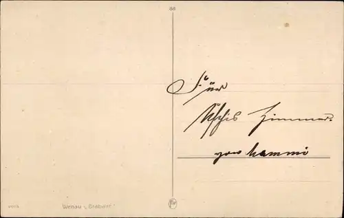 Künstler Ak Der erste Kuss, küssende Engel