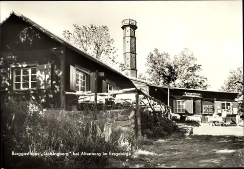 Ak Altenberg im Erzgebirge, Berggasthaus Geisingberg, Terrasse