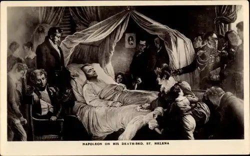 Ak Napoleon on his Death-Bed, St. Helena