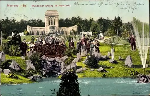 Ak Meerane Sachsen, Wunderlich-Ehrung im Alberthain