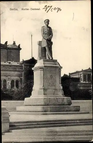 Ak Berlin Tiergarten, Moltke Denkmal