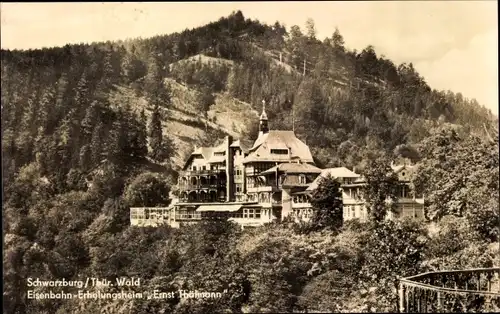 Ak Schwarzburg in Thüringen, Eisenbahn-Erholungsheim Ernst Thälmann