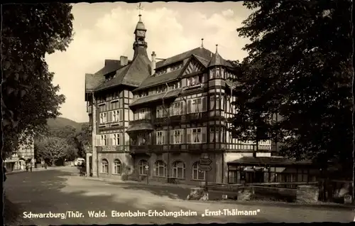 Ak Schwarzburg im Thüringer Wald, Eisenbahn Erholungsheim Ernst Thälmann