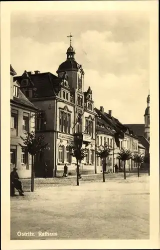 Ak Ostritz in der Oberlausitz, Rathaus