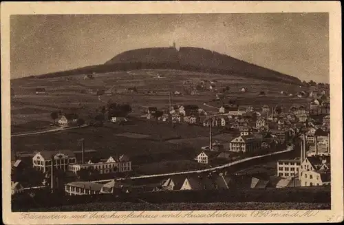 Ak Bärenstein im Erzgebirge, Panorama mit Berg Bärenstein