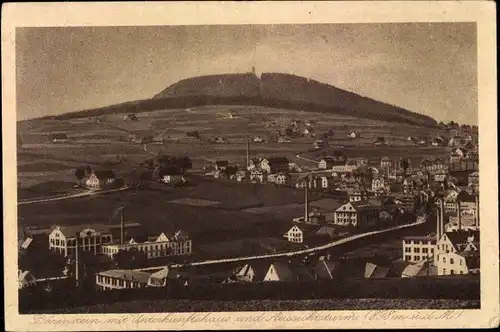 Ak Bärenstein im Erzgebirge, Panorama mit Berg Bärenstein