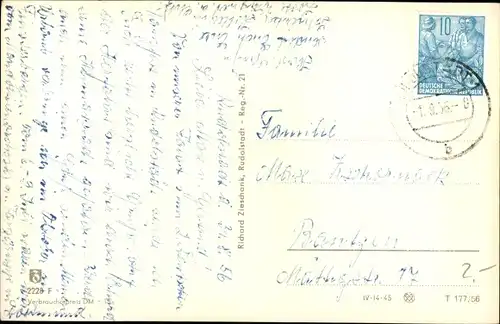 Ak Rudolstadt in Thüringen, Panorama