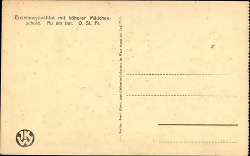 Ak Au Gars am Inn Oberbayern, Erziehungsinstitut und Höhere Mädchenschule, Speisesaal