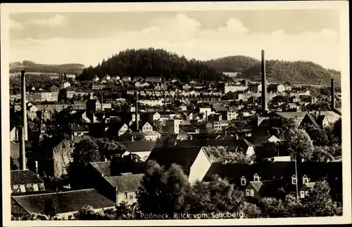 Ak Pößneck in Thüringen, Blick vom Sandberg