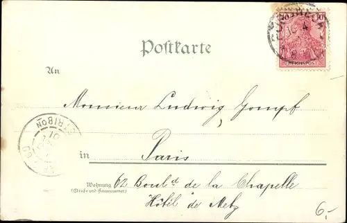 Ak Pößneck in Thüringen, Markt mit Schuhgasse