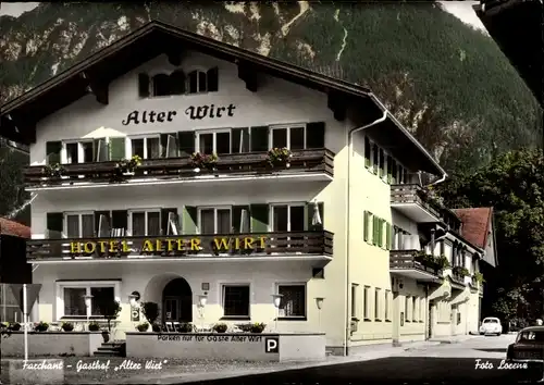 Ak Farchant Oberbayern, Gasthof Alter Wirt