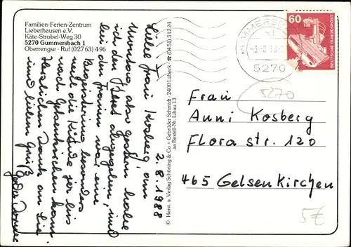 Ak Lieberhausen Gummersbach Oberberg. Kreis, Bunte Kerke, Käte-Strobel-Haus, Familien Ferien Zentrum