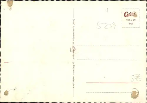 Ak Höchstenbach im Westerwald, Schullandheim, Speisesaal, Umgebung