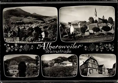 Ak Albersweiler in der Pfalz, Weinstraße, Panorama, Teilansichten