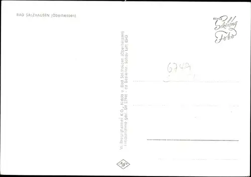 Ak Bad Salzhausen Nidda in Hessen, Panorama