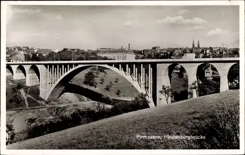 Ak Pirmasens am Pfälzerwald, Hindenburgbrücke