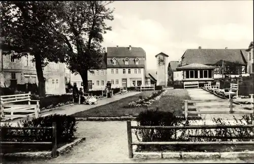 Ak Geschwenda Geratal Thüringen, Kuranlagen, Bank