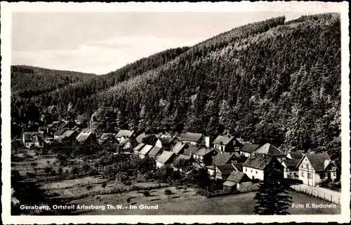 Ak Arlesberg Geraberg Thüringer Wald, Partie im Grund