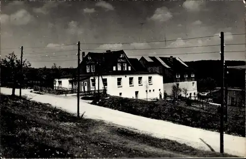 Ak Schmiedefeld am Rennsteig Suhl Thüringen, Gasthaus Schöne Aussicht