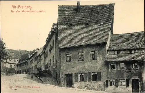 Ak Freiberg in Sachsen, An der Wasserturmstraße