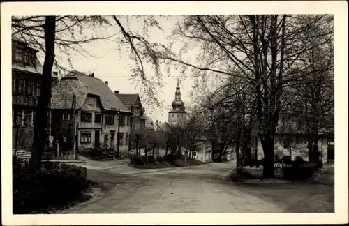 Ak Großbreitenbach in Thüringen, Hauptstraße, Kirche