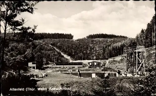 Ak Altenfeld Großbreitenbach in Thüringen, Schwimmbad