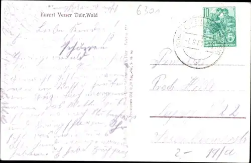 Ak Vesser Suhl in Thüringen, Blick auf Ortschaft und Umgebung