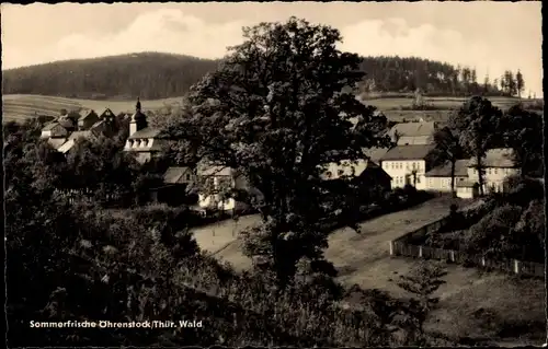 Ak Oehrenstock Langewiesen Ilmenau in Thüringen, Panorama vom Ort