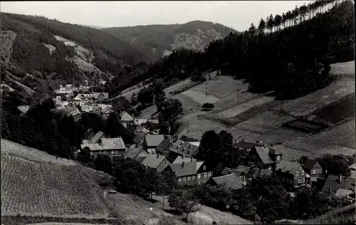 Ak Mellenbach Glasbach im Schwarzatal Thüringen, Ortsansicht