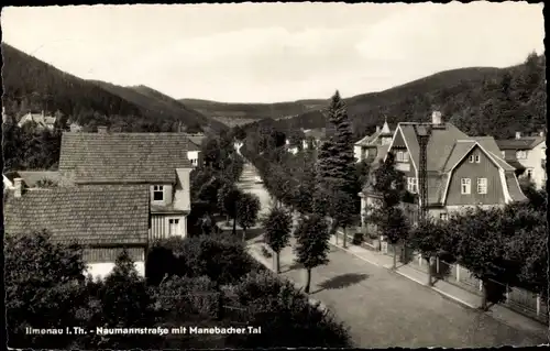Ak Ilmenau in Thüringen, Naumannstraße mit Manebacher Tal