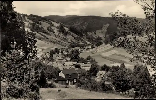 Ak Mellenbach Glasbach im Schwarzatal Thüringen, Ortsansicht