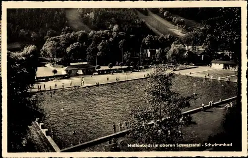 Ak Mellenbach Glasbach im Schwarzatal Thüringen, Schwimmbad