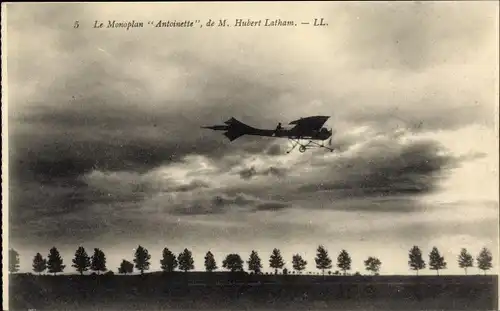 Ak Nos Aéroplanes, Le Monoplan Antoinette, M. Hubert Latham