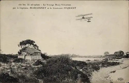 Ak Aviation, Le Voyage Bouy Vincennes par le Capitaine Marconnet et le Lieutenant Fequant