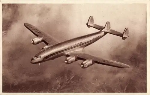 Ak Passagierflugzeug, Lockheed Constellation, Air France