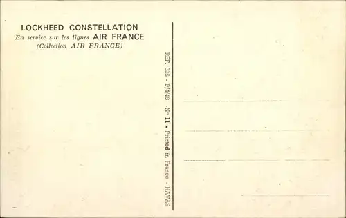 Ak Passagierflugzeug, Lockheed Constellation, Air France