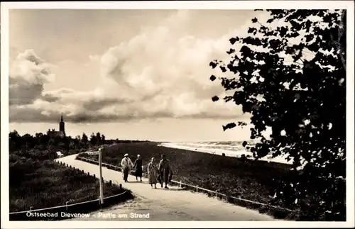 Ak Dziwnów Dievenow in Pommern, Partie am Strand