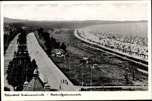 Ak Świnoujście Swinemünde Pommern, Strandpromenade