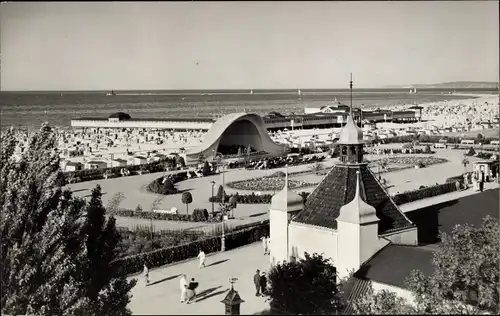 Ak Świnoujście Swinemünde Pommern, Strandpartie, Musikpavillon