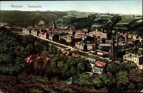 Ak Triebischtal Meißen an der Elbe, Gesamtansicht