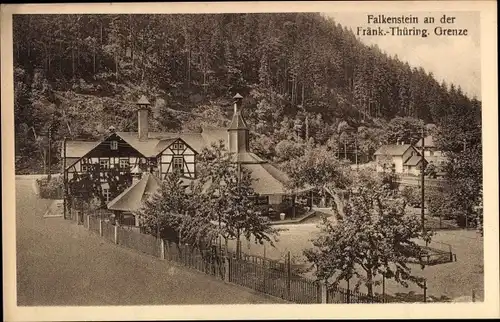 Ak Falkenstein Ludwigsstadt in Oberfranken, Teilansicht, Ort a. d. Fränk.-Thüring. Grenze