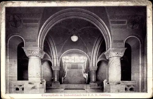 Ak Hamburg Mitte Altstadt, Eingangshalle im Verbandshause des D. H. B.