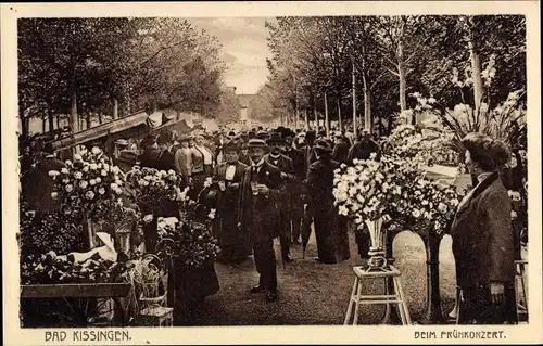 Ak Bad Kissingen Unterfranken Bayern, Beim Frühkonzert, Gäste