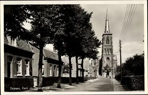 Ak Drunen Nordbrabant, Kerk en Torenstraat