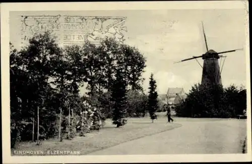 Ak Eindhoven Nordbrabant Niederlande, Elzentpark, Windmühle