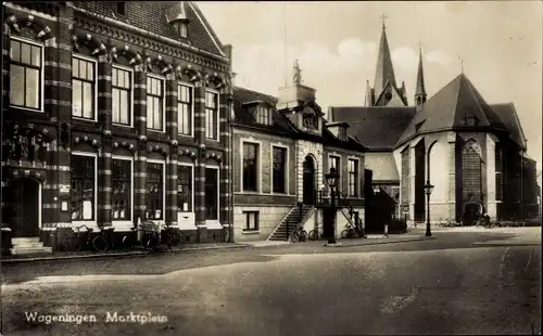 Ak Wageningen Gelderland Niederlande, Marktplein