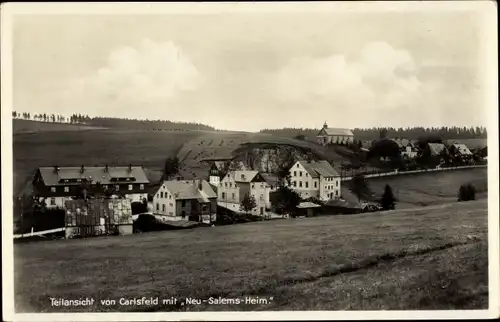 Ak Carlsfeld Eibenstock im Erzgebirge, Teilansicht mit Neu Salems Heim