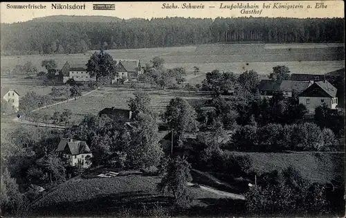 Ak Nikolsdorf Königstein an der Elbe Sächsische Schweiz, Leupoldishain, Gasthof