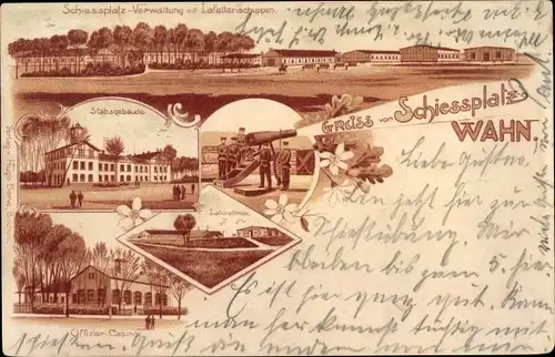 Litho Wahn Köln, Schießplatz Wahn, Stabsgebäude, Offizier Casino